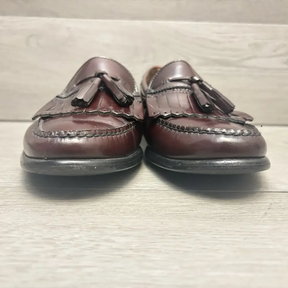 G.H. Bass Weejuns Loafers Layton Tassel Kiltie Burgundy Wine Loafers Size 9.5D